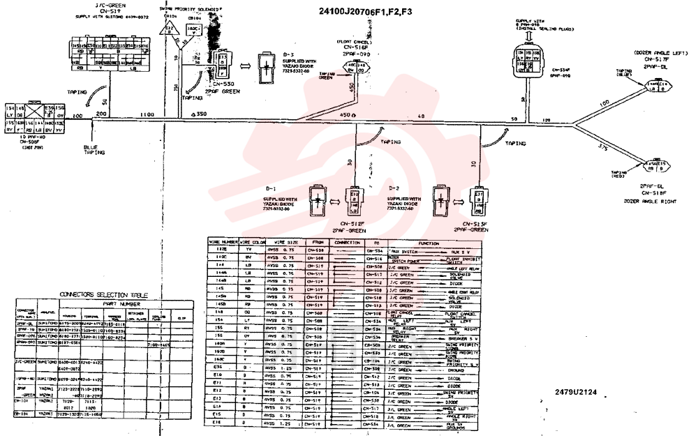 WIRING ASSY, ELEC (F1 ONLY), Serial Range: -4/9/99 24100J20706F1 (14)