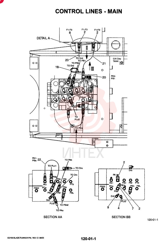 CONTROL LINES - MAIN (STD), QTY-F1: F1, QTY-F2: -, QTY-F3: -, QTY-F4: -, QTY-F5: -, QTY-F6: -, QTY-F7: -, QTY-F8: - YM06H00007F1 (1)