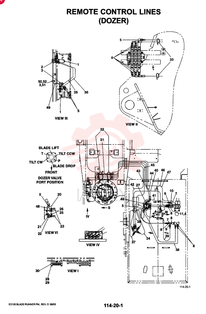CONTROL LINES, REMOTE DOZER YM68HU0005F1 (2)