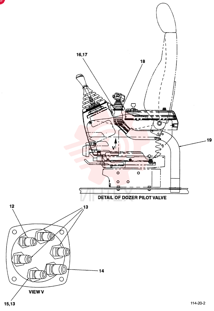 CONTROL LINES, REMOTE DOZER YM68HU0005F1 (1)