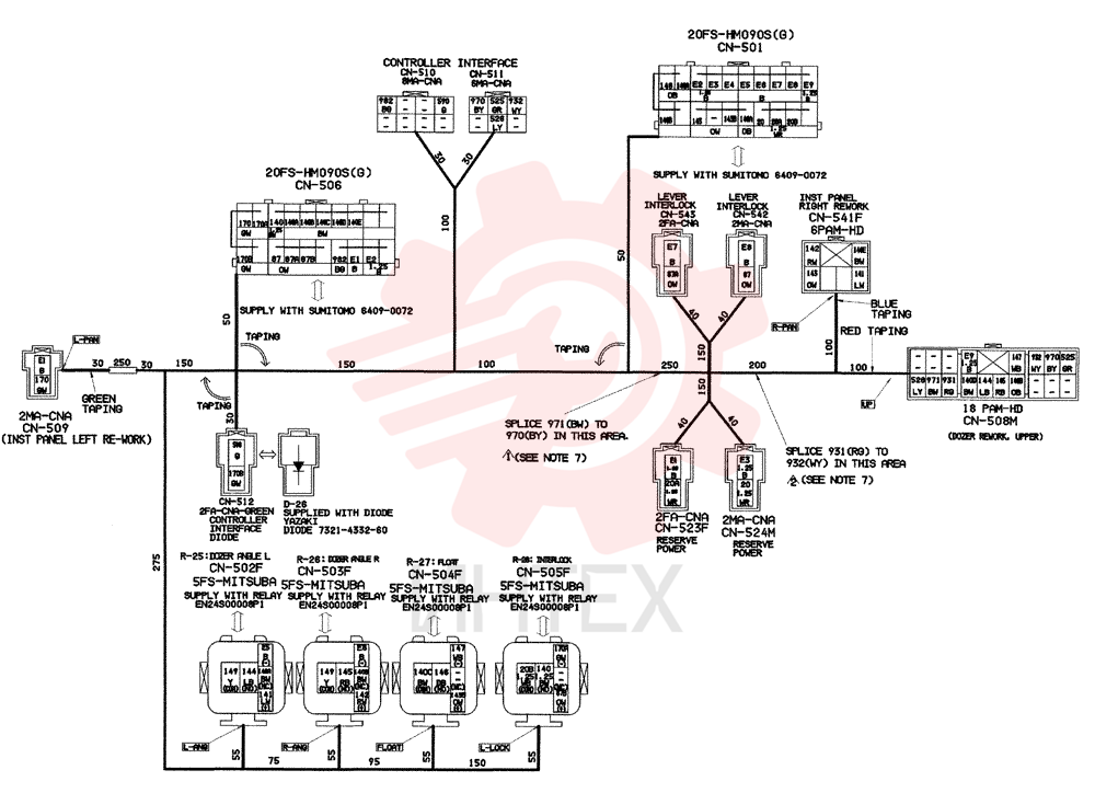 HARNESS ASSY, CAB CAB WITH DOZER YM14EU0002F1 (1)