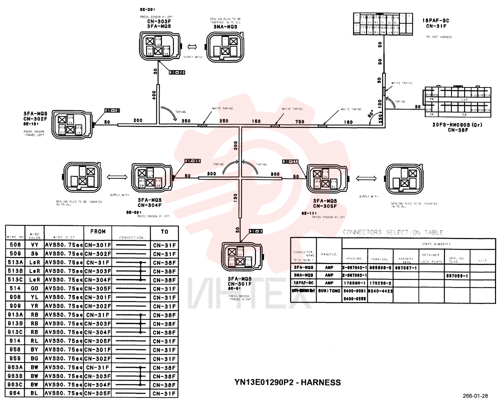 HARNESS ASSY, UPP FLOOR PLATE YN13E00074F2 (1)