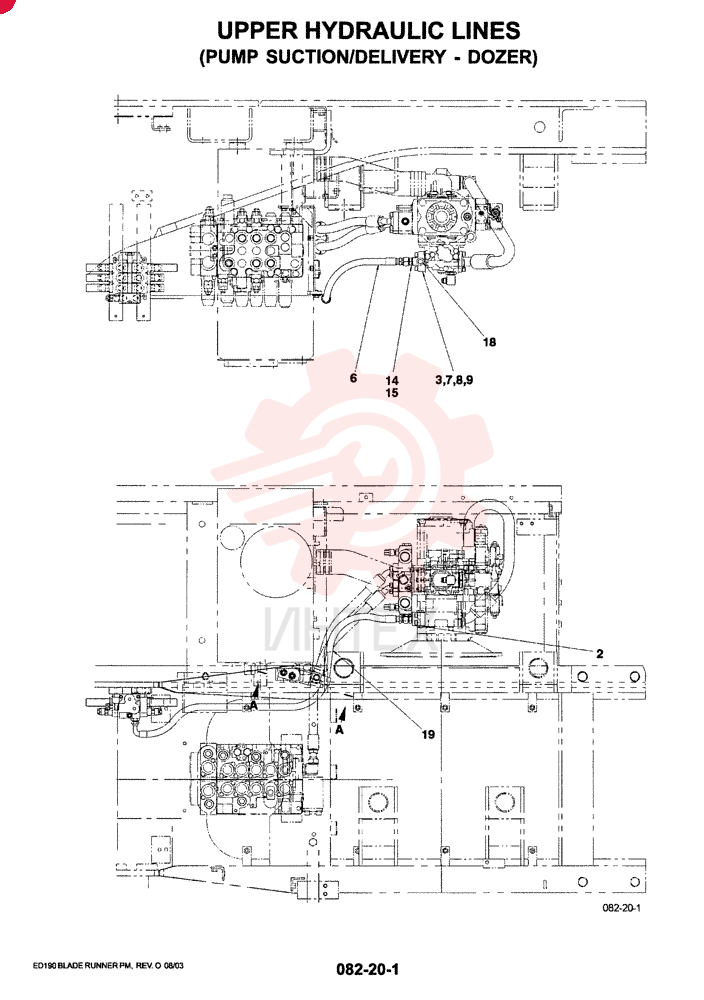 HYD LINES, PUMP SUCTION/DELIVERY - DOZER YM30HU0002F1 (2)
