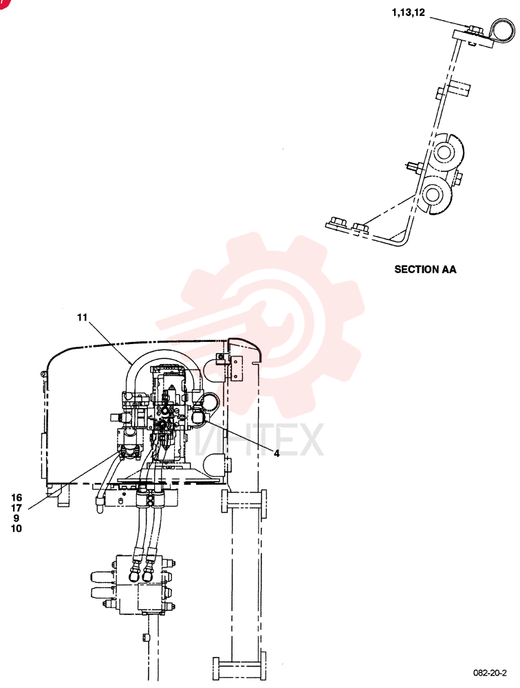 HYD LINES, PUMP SUCTION/DELIVERY - DOZER YM30HU0002F1 (1)