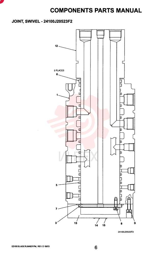 HYDRAULIC SWIVEL 24100J20523F2