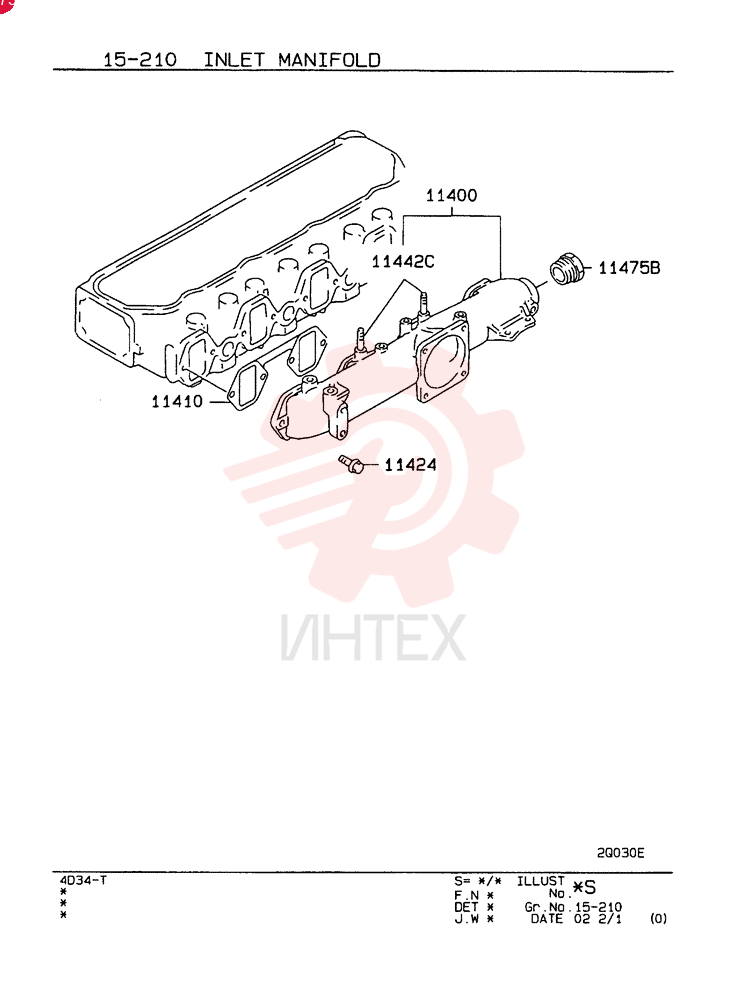 INLET MANIFOLD VAME013132