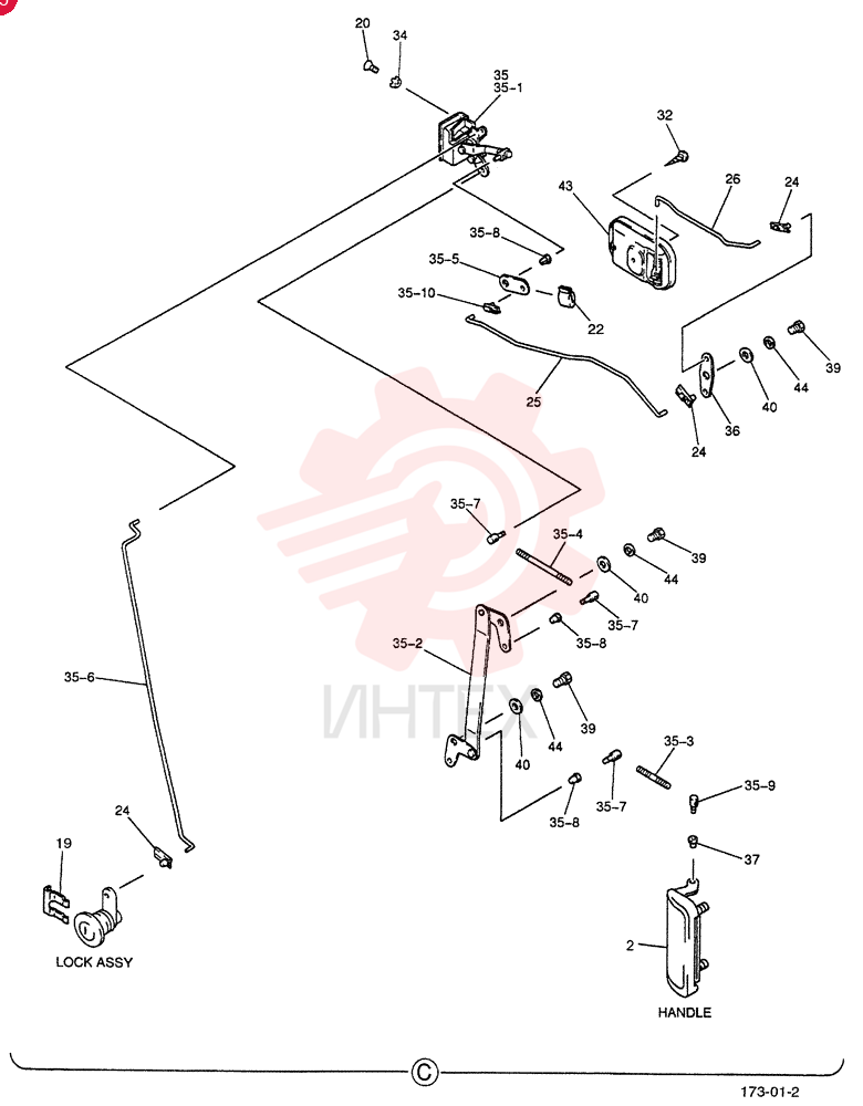 Схема (ED190LC-6E) - BLADE RUNNER EXCAVATOR/DOZER BTW YL03U0136 - YL03U0292 (1/05-12/06) YN51C00010F1 (2)