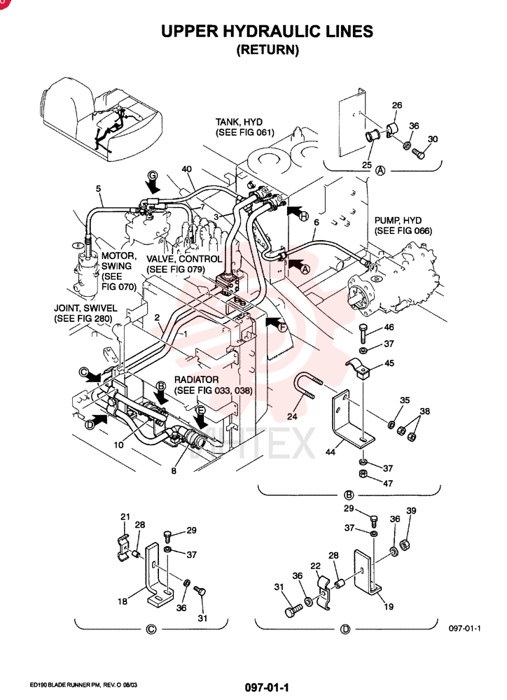 UPPER HYDRAULIC LINES (N&B) YM32H00003F2 (1)