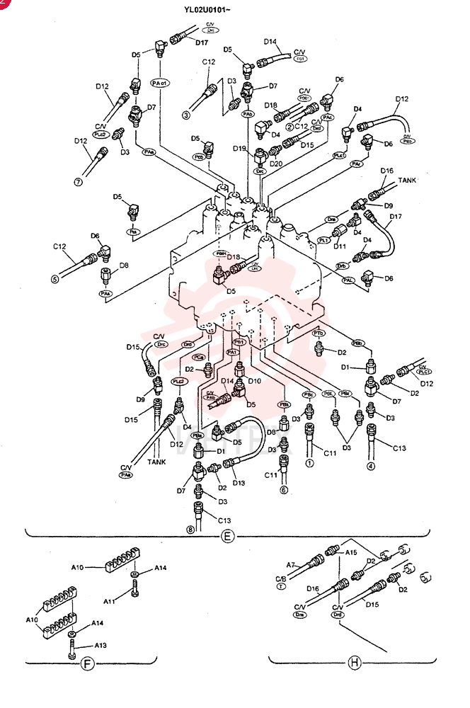 CONTROL LINES, REMOTE YM68H00002F1 (12)