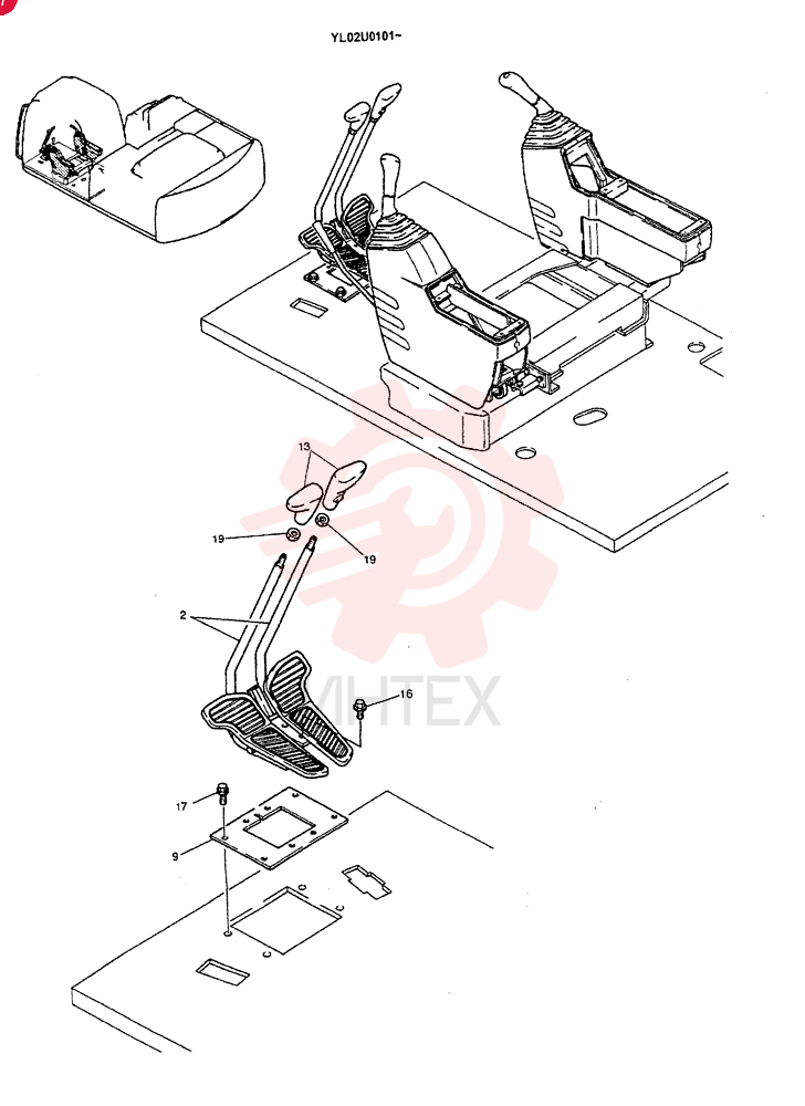 CONTROLS ASSY, OPERATOR'S YM03MU0001F1 (1)