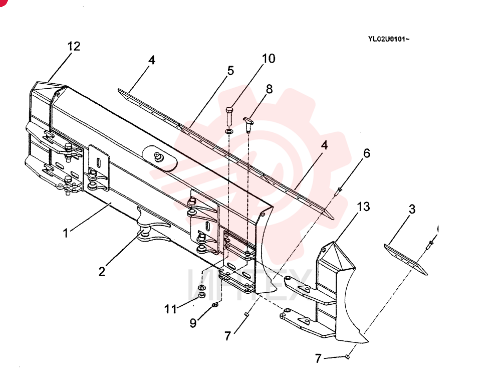 DOZER BLADE 24100J21251F1