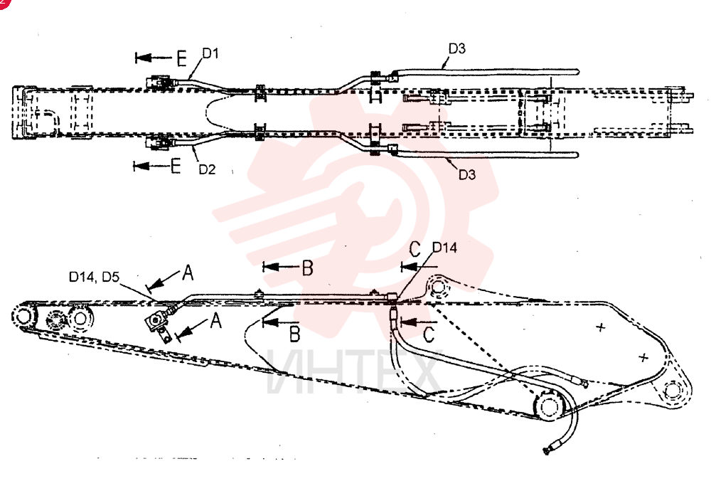 HYD LINE, ARM 3.10 M(NIBBLER & BREAKER)