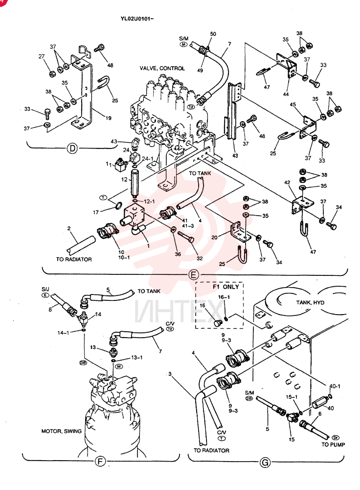 HYD LINES, UPP YM32H00001F2 (2)