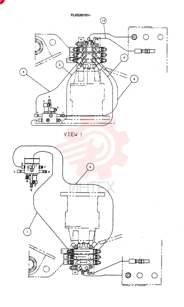 HYD LINES, UPPER (DOZER) YM03HU0002F1 (2)