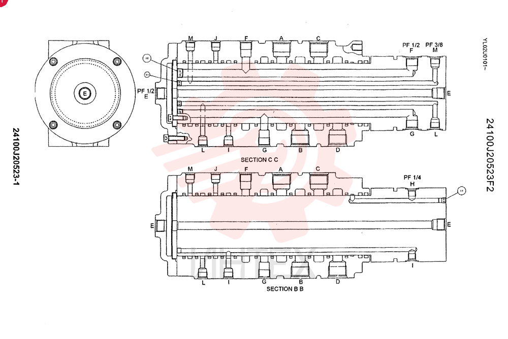HYDRAULIC SWIVEL 24100J20523F2