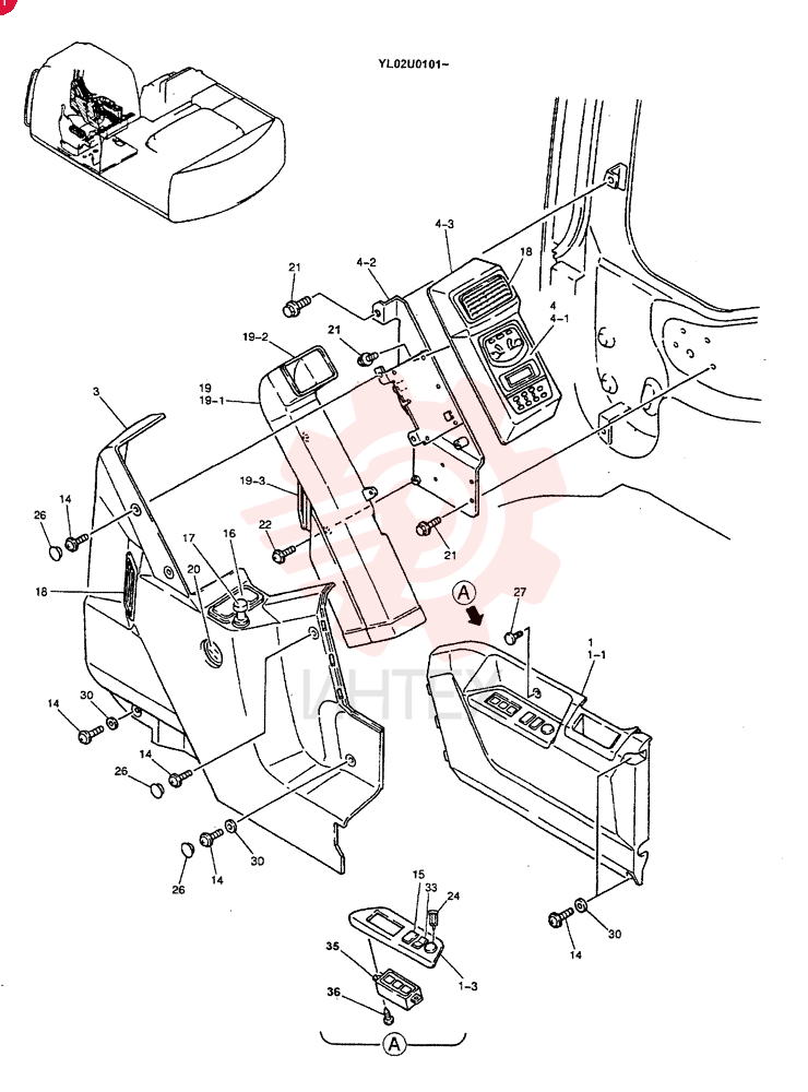 INSTRUMENT PANEL ASSY (STD & BREAKER) YM17MU0001F1 (2)