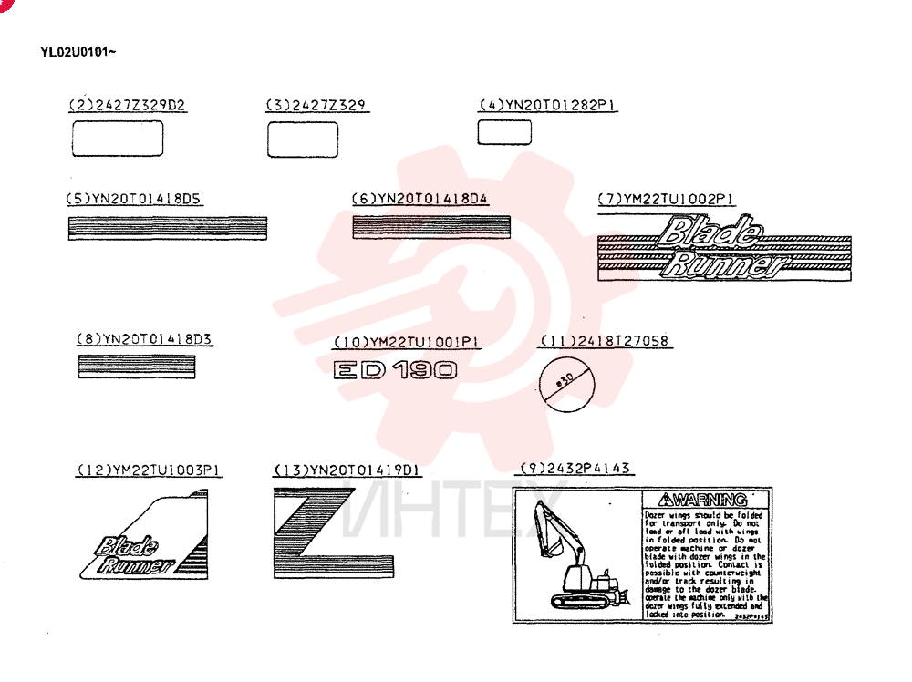 NAME PLATE ASSY YM22TU0001F1 (2)