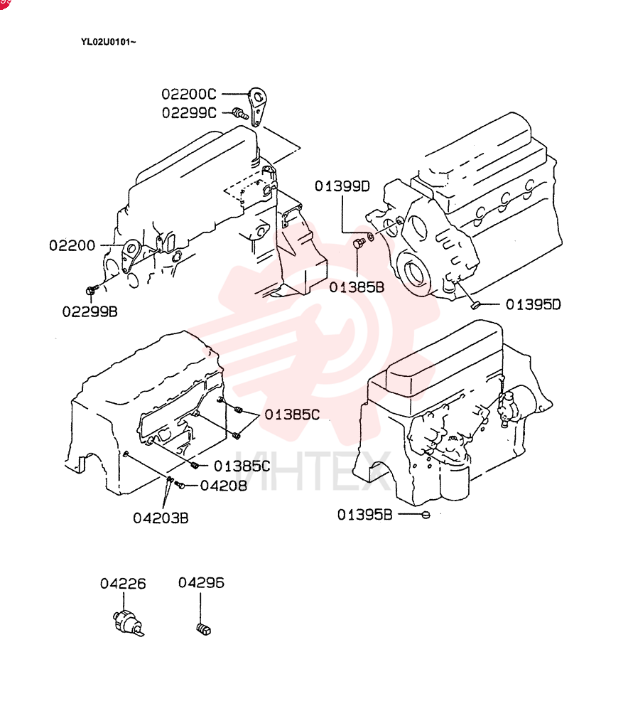 PLUG,CYLINDER BLOCK, SCREW,16, 0001-1-