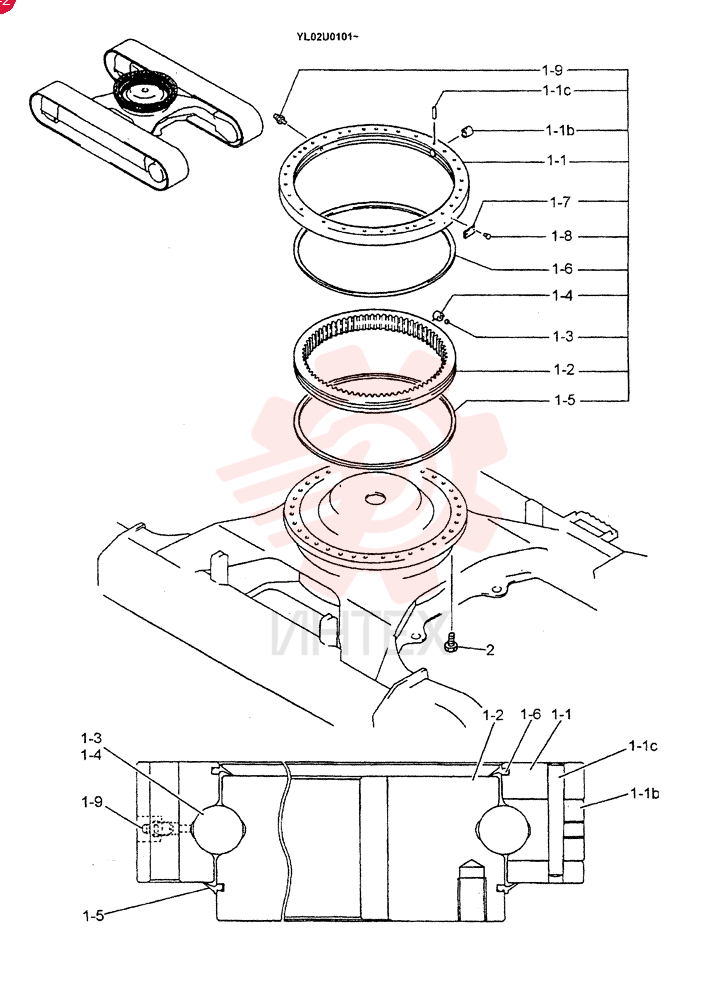 RING ASSY, SLEWING YM40F00002F1