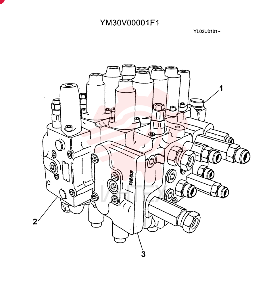 Схема (ED190LC) - BLADE RUNNER EXCAVATOR/DOZER BTW YL02U0101 - YL03U0135 (1/02-12/06) YM30V00001F1 (1)