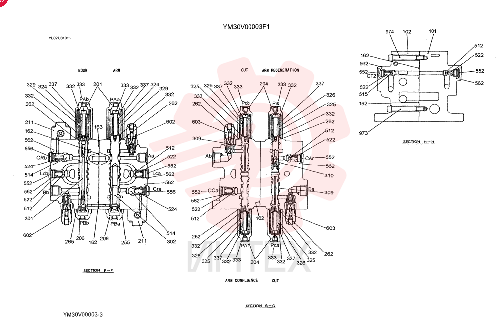 VALVE ASSY,CONTROL YM30V00003F1 (3)