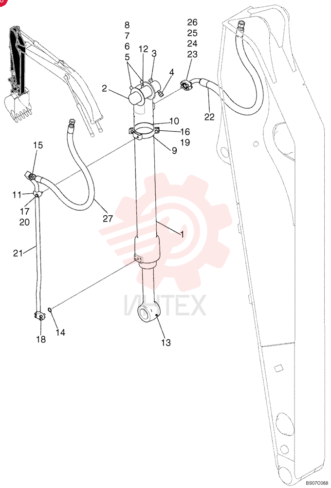 HYDRAULIC CYLINDER YM01V00018F1 (1)