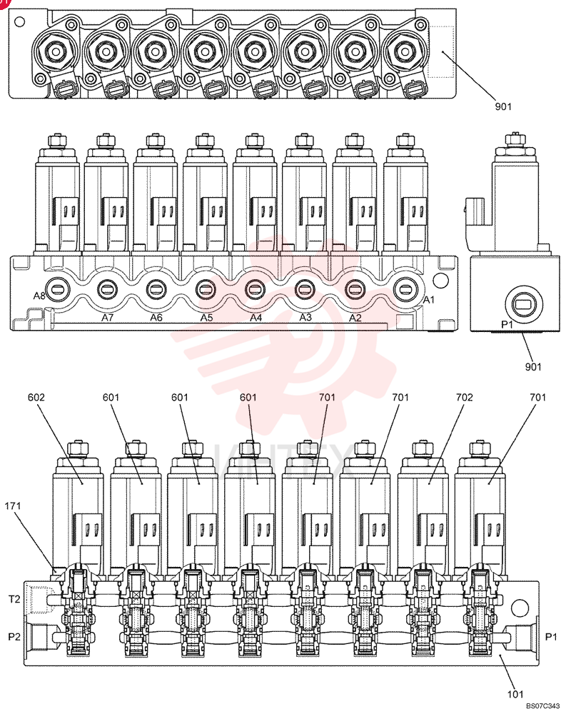 HYDRAULIC VALVE YN35V00047F1 (1)