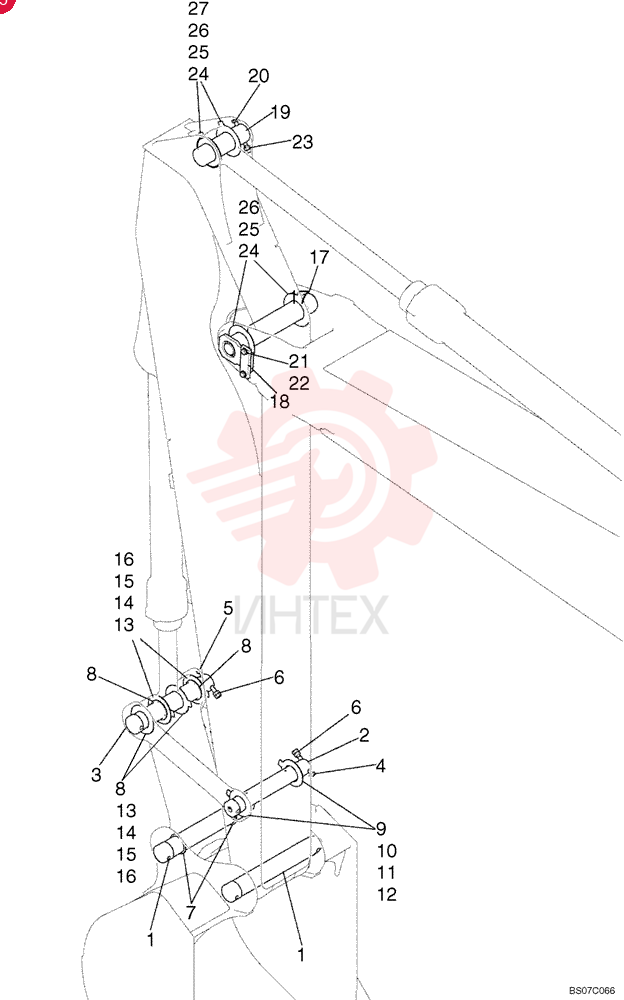 PIN,75mm OD x 511mm L YM12B01052P1 (1)