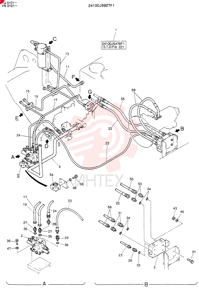 REWORK, HYD LINES, UPP 24100J9927F1 (1)