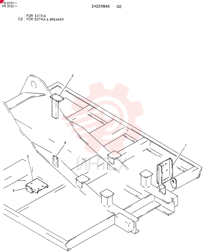 Схема (EXTRA) - AND BREAKER ATTACHMENT - K907 II ASN YN0101 & K907LC II ASN YQ0101 (1/88-12/06) 2422N945