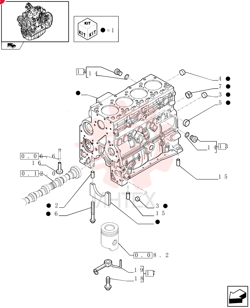CYLINDER BLOCK,4 Cylinders