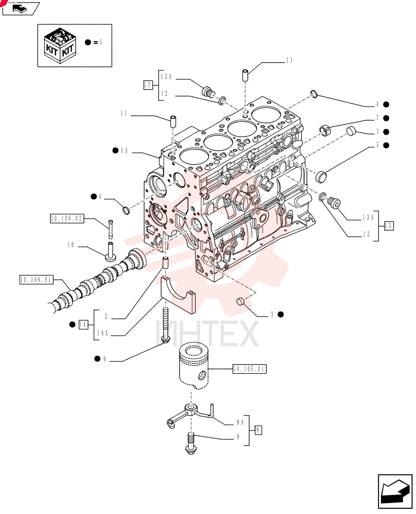 CYLINDER BLOCK,4 Cylinders