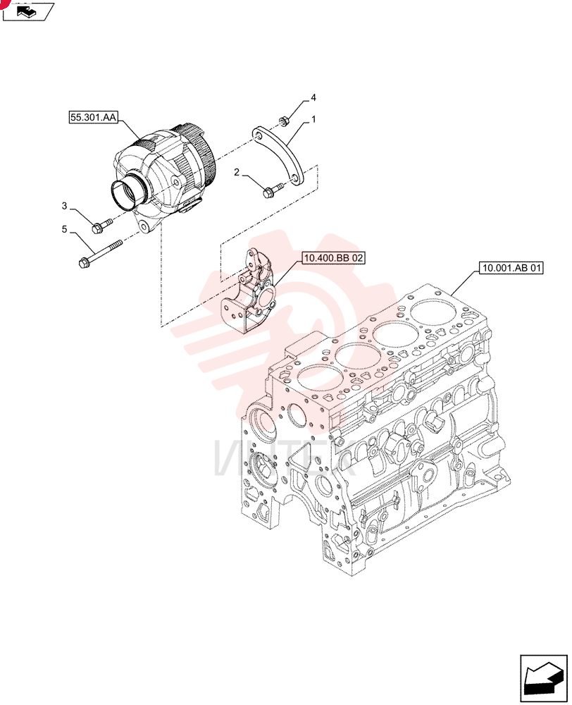 ALTERNATOR,24V, 70A, W/ Pulley 4892318 (2)