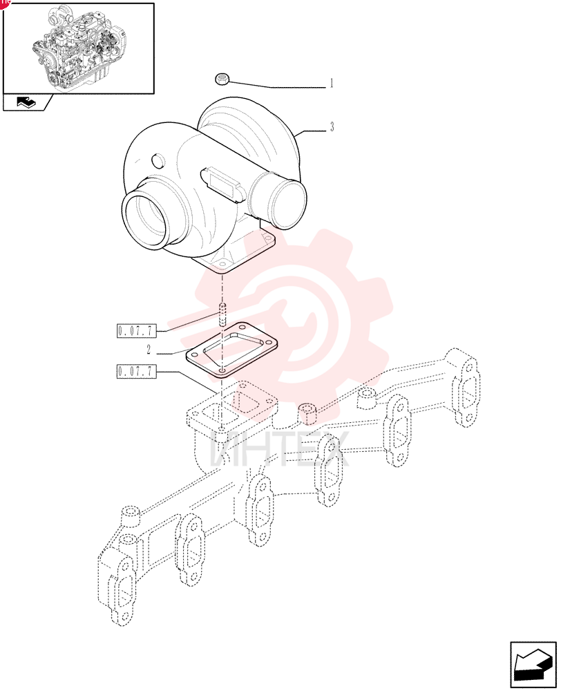 FLANGE NUT,Hex, M10 x 1.5