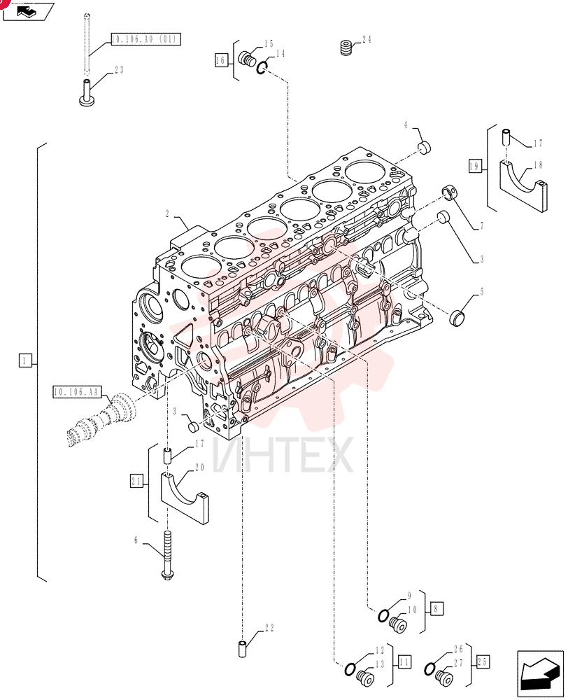 CYLINDER BLOCK,6 Cylinders