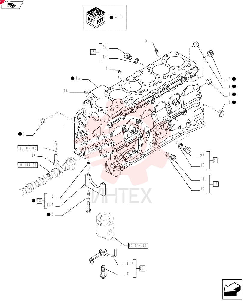 CYLINDER BLOCK,6 Cylinders