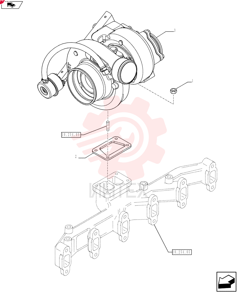 FLANGE NUT,Hex, M10 x 1.5