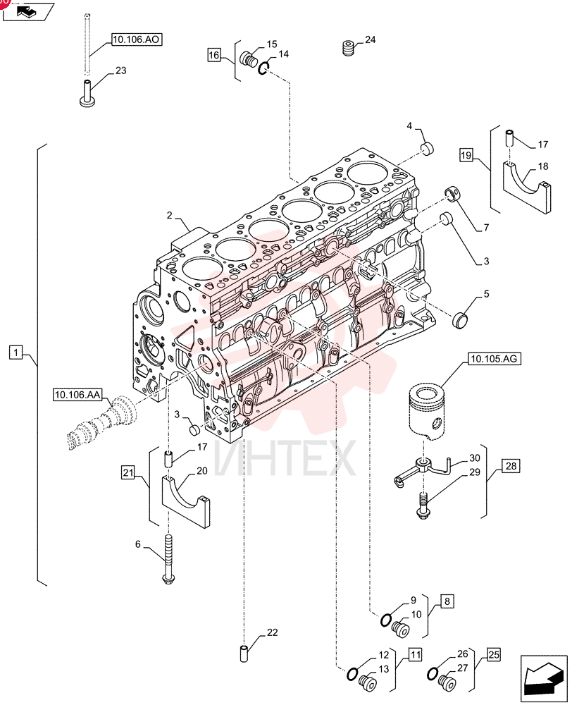 CYLINDER BLOCK,6 Cylinders