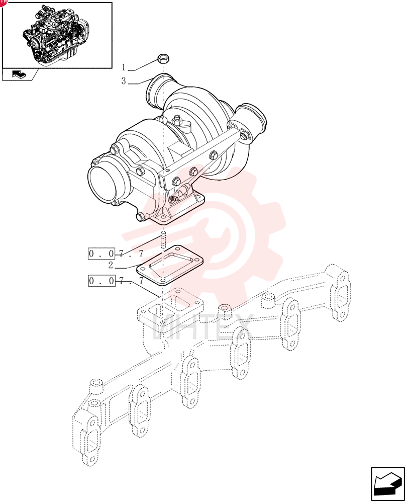 FLANGE NUT,Hex, M10 x 1.5