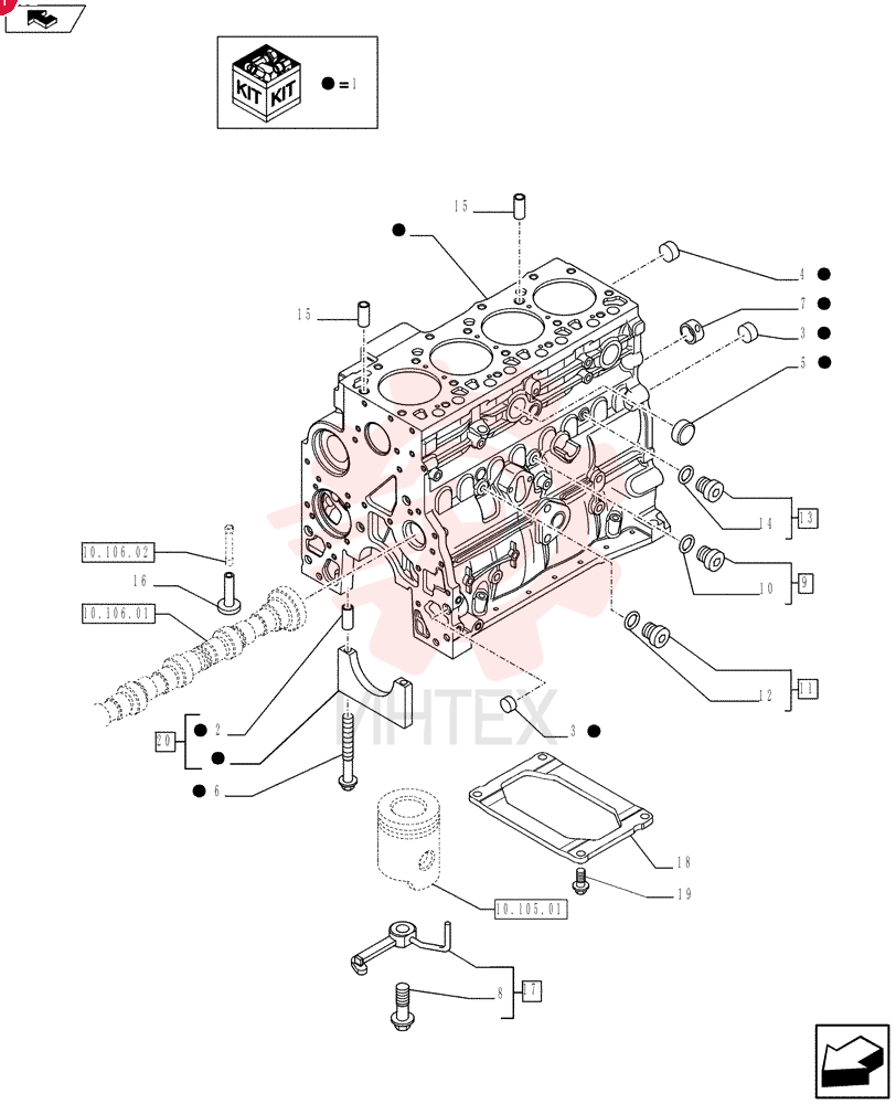 CYLINDER BLOCK,4 Cylinders