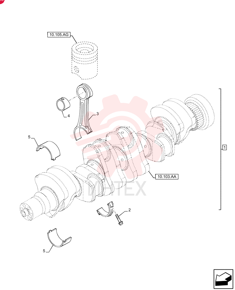 FLANGE BOLT,Hex, M10 x 1.25 x 52mm, Cl 10.9