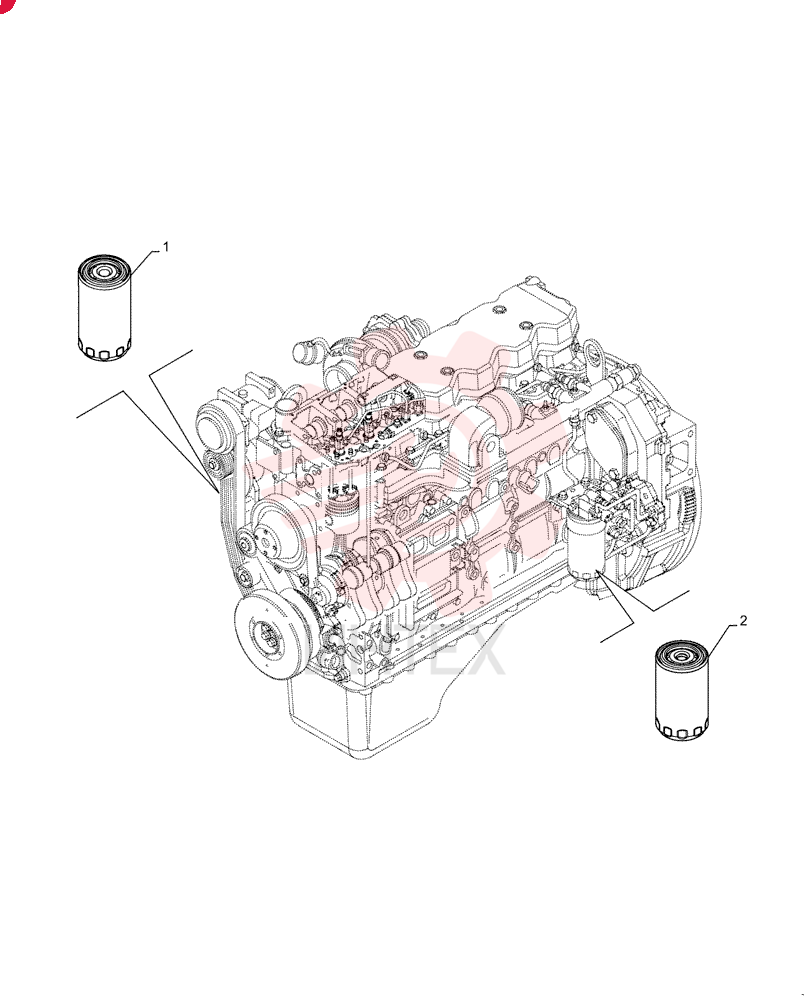 Схема (F4HFE6132 A003) - ENGINE 5801753676 - 47541755 (1/14-)