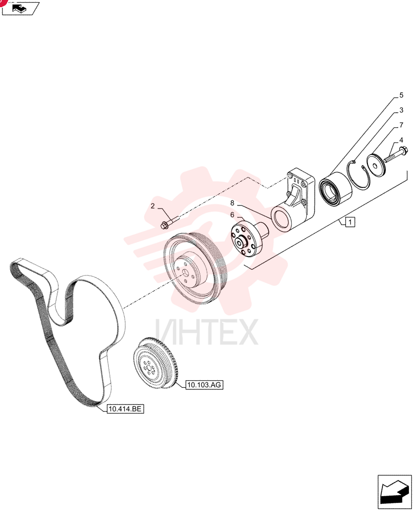 SCREW,Hex Flg, M8 x 1.25 x 45