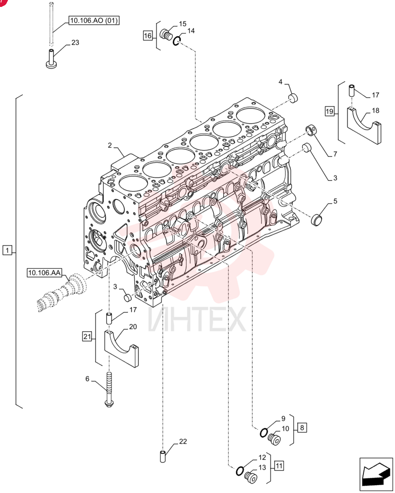 CYLINDER BLOCK,6 Cylinders