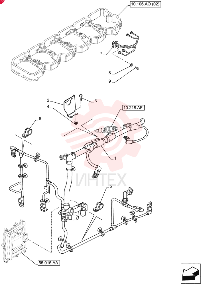 Схема (F4HFE613J A006) - ENGINE 5801757723 - 47544094 (11/12-)