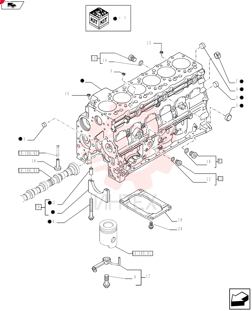 CYLINDER BLOCK,6 Cylinders