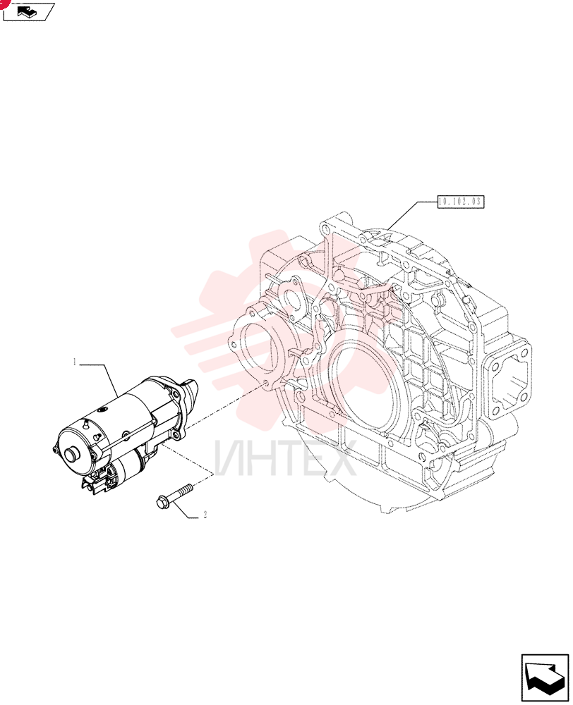 STARTER MOTOR,24V, 4kW