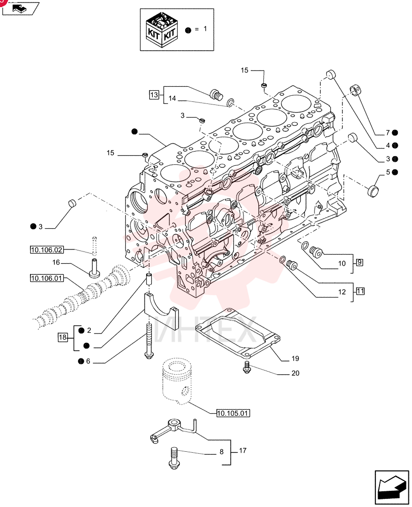 CYLINDER BLOCK,6 Cylinders