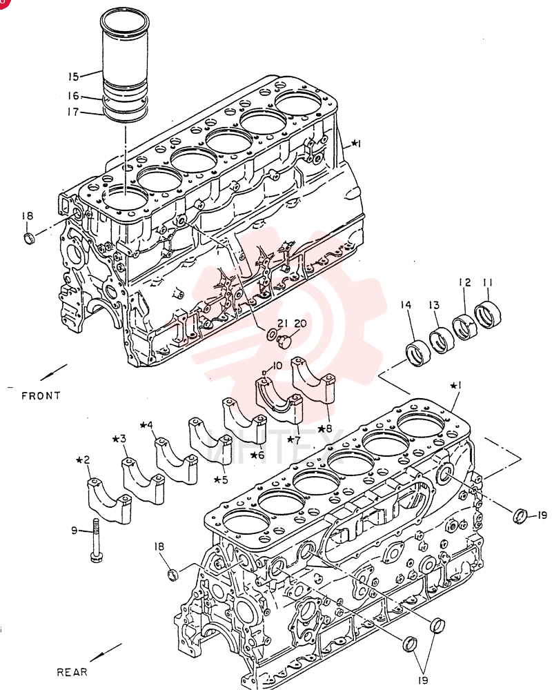 BLOCK ASSY-CYLINDER (INC,F1G.NO.E110B, E110C,E110D),FOR A1 ONLY