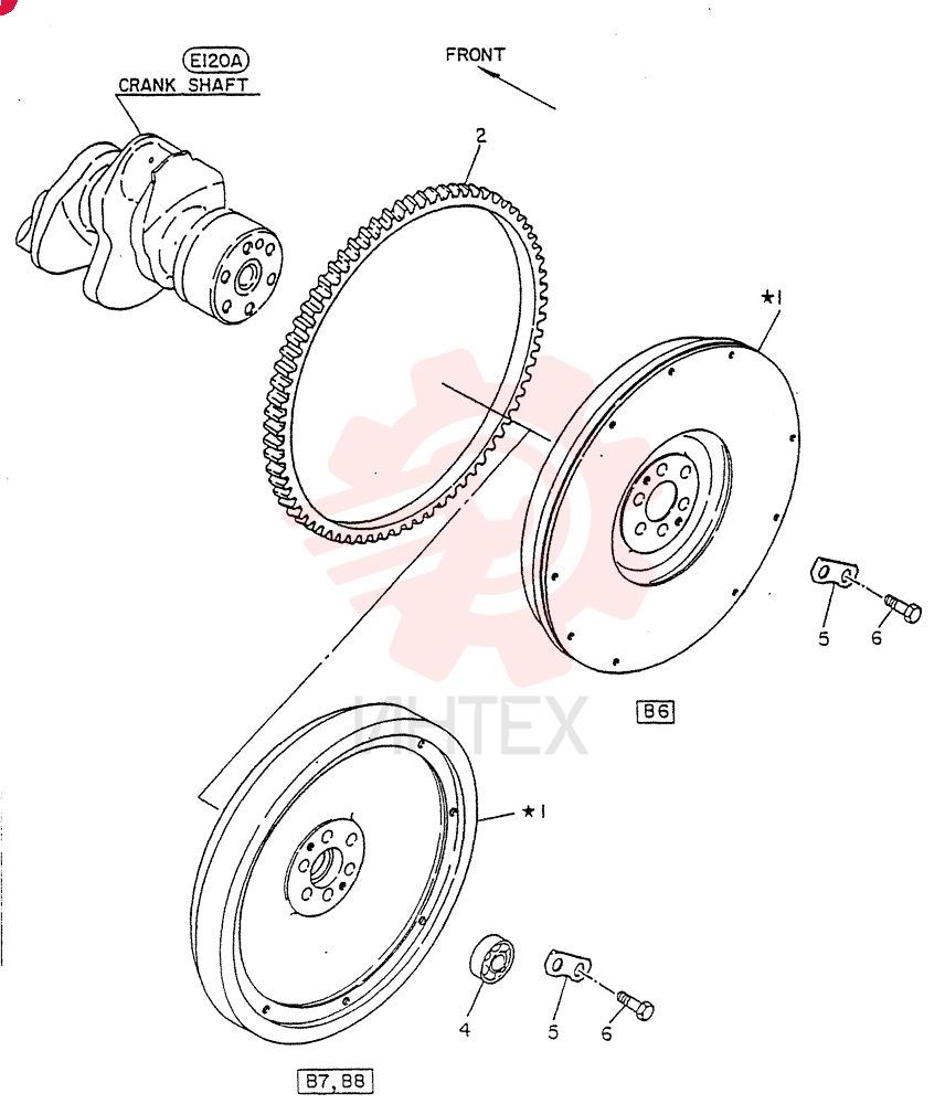 ENGINE FLYWHEEL VG12310Z5566 (2)